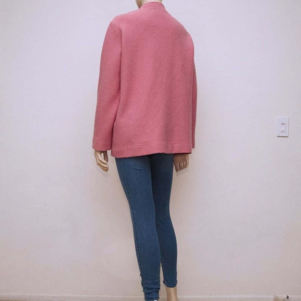 Norm Thompson Pink Button-Front Wool Jacket - Picture 4 of 7